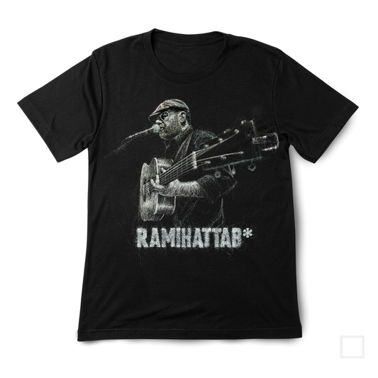 T-Shirt, Schwarz mit Rami Hattab im "Scribblestyle"